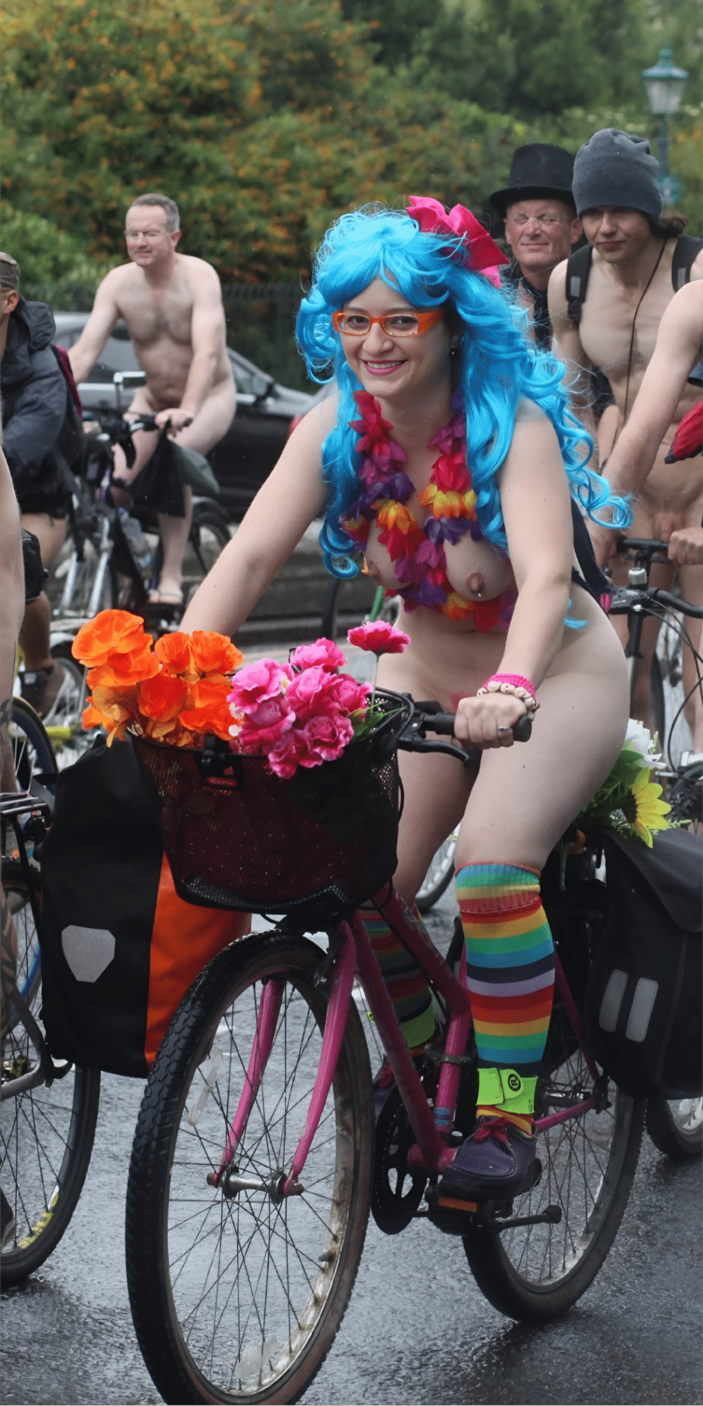 hidden zone public nudists pics - Street Nudity: A Bold Display of Freedom A woman rides a pink bike nude, confidently smiling, during a naked bike ride event. The scene is a bold display of public nudity and freedom. - Bitch Flashing Pics
